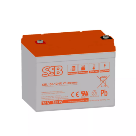 SSB AGM Μπαταρία 12V 33Ah SBL150-12HR V0 Xtreme 