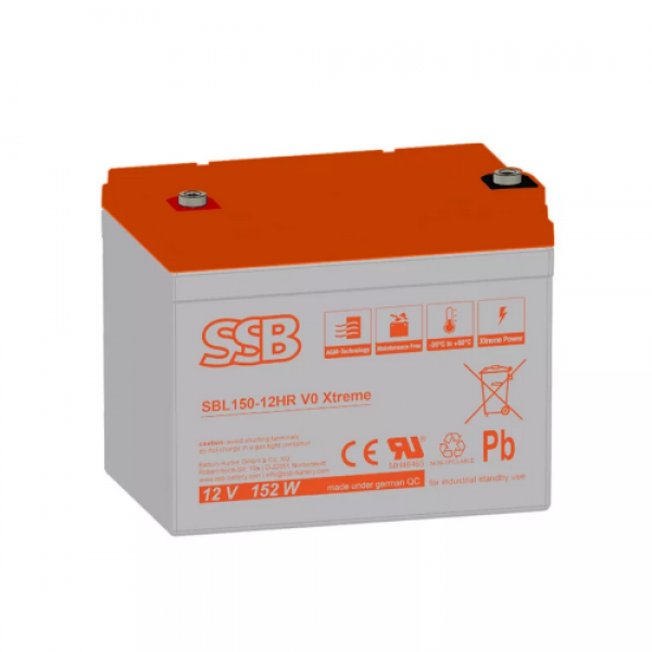SSB AGM Μπαταρία 12V 33Ah SBL150-12HR V0 Xtreme 