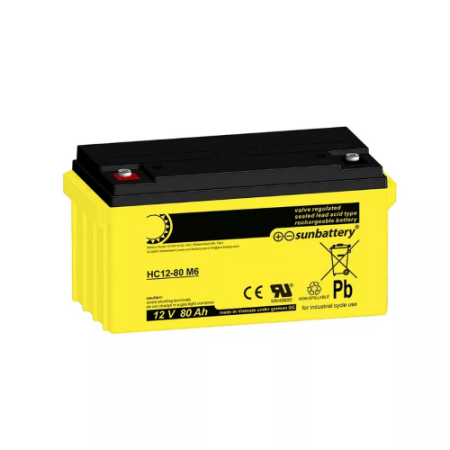 SUN AGM Μπαταρία 12V 82Ah HC 12-80 M6