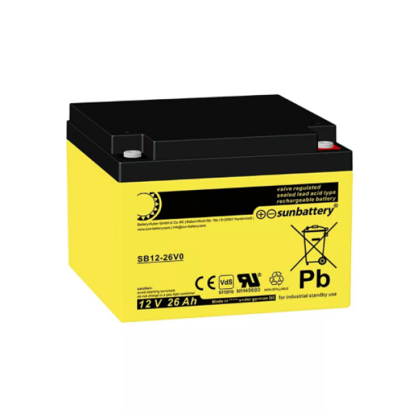 SUN AGM Μπαταρία 12V 26Ah SB 12-26V0 