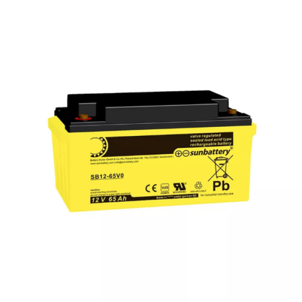 SUN AGM Μπαταρία 12V 65Ah SB 12-65V0 
