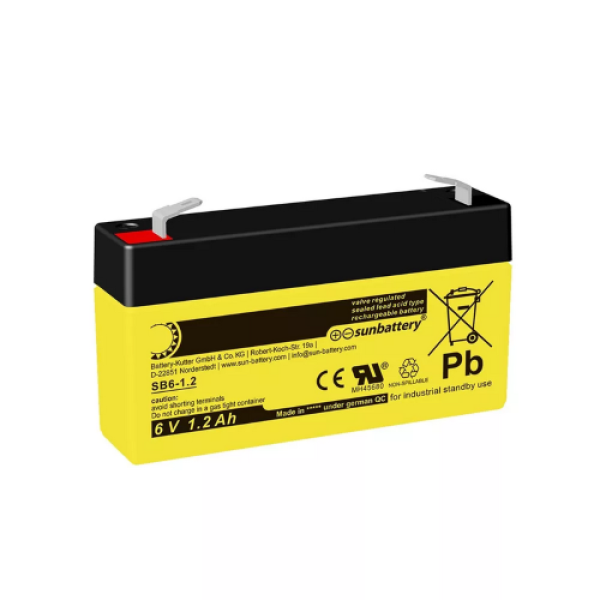 SUN AGM Μπαταρία 6V 1.2Ah SB 6-1.2 