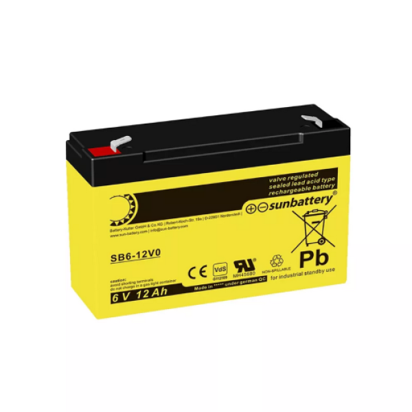 SUN AGM Μπαταρία 6V 12Ah SB 6-12V0